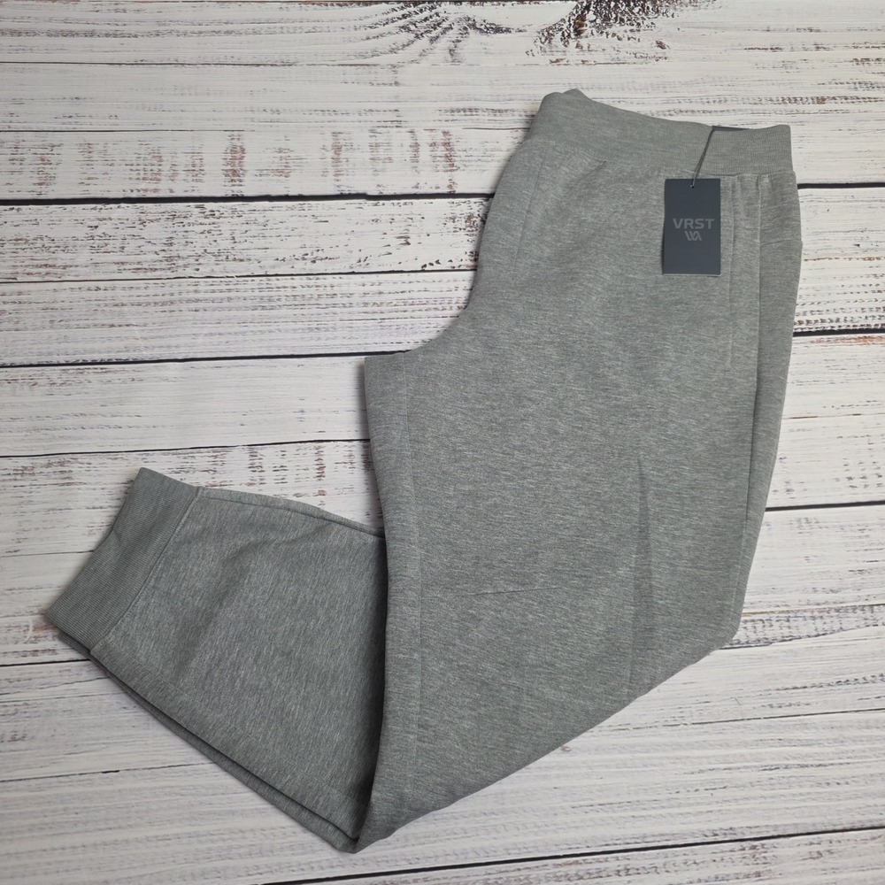 New‎ VRST Pinnacle Slim Fit Jogger Fleece Heather Gray Mens XL Sweatpants